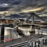 Squiggly Bridge and Broomielaw Quay Ferry Terminal
