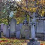 An autumn day in the graveyard