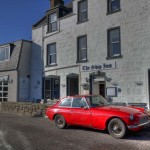 Red car in Stonehaven