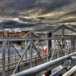 Squiggly Bridge and Broomielaw Quay Ferry Terminal